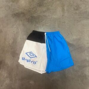 Vintage 80s Umbro blue and white mens shorts‎ soccer nylon vintage
